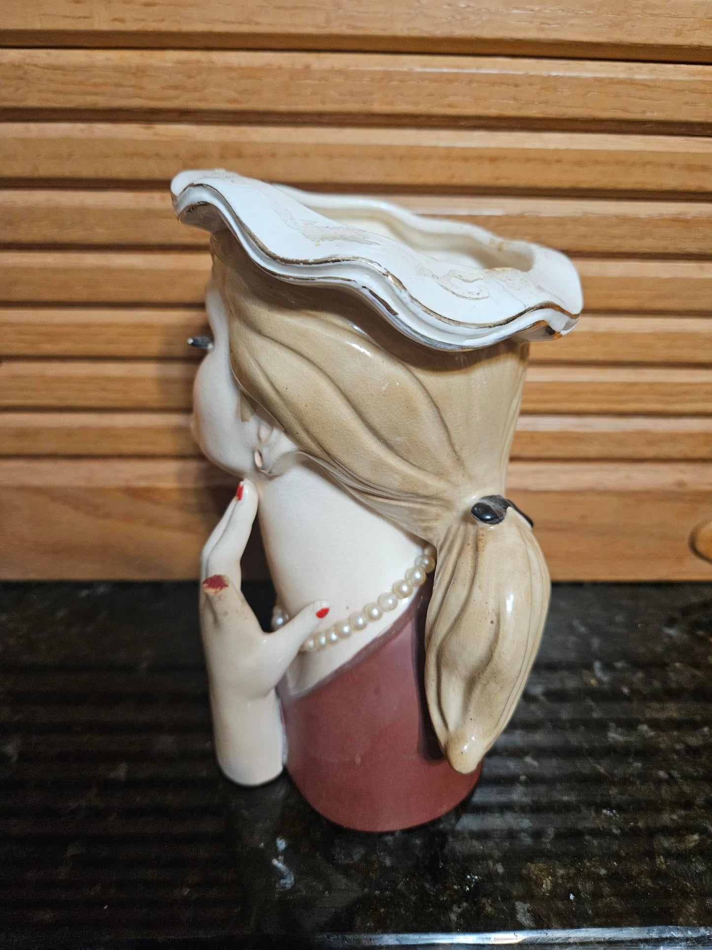 VINTAGE NAPCO LADY HEAD VASE- C2636C (Carla)