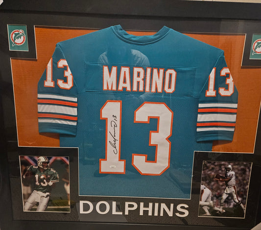 FRAMED DAN MARINO AUTOGRAPHED JERSEY