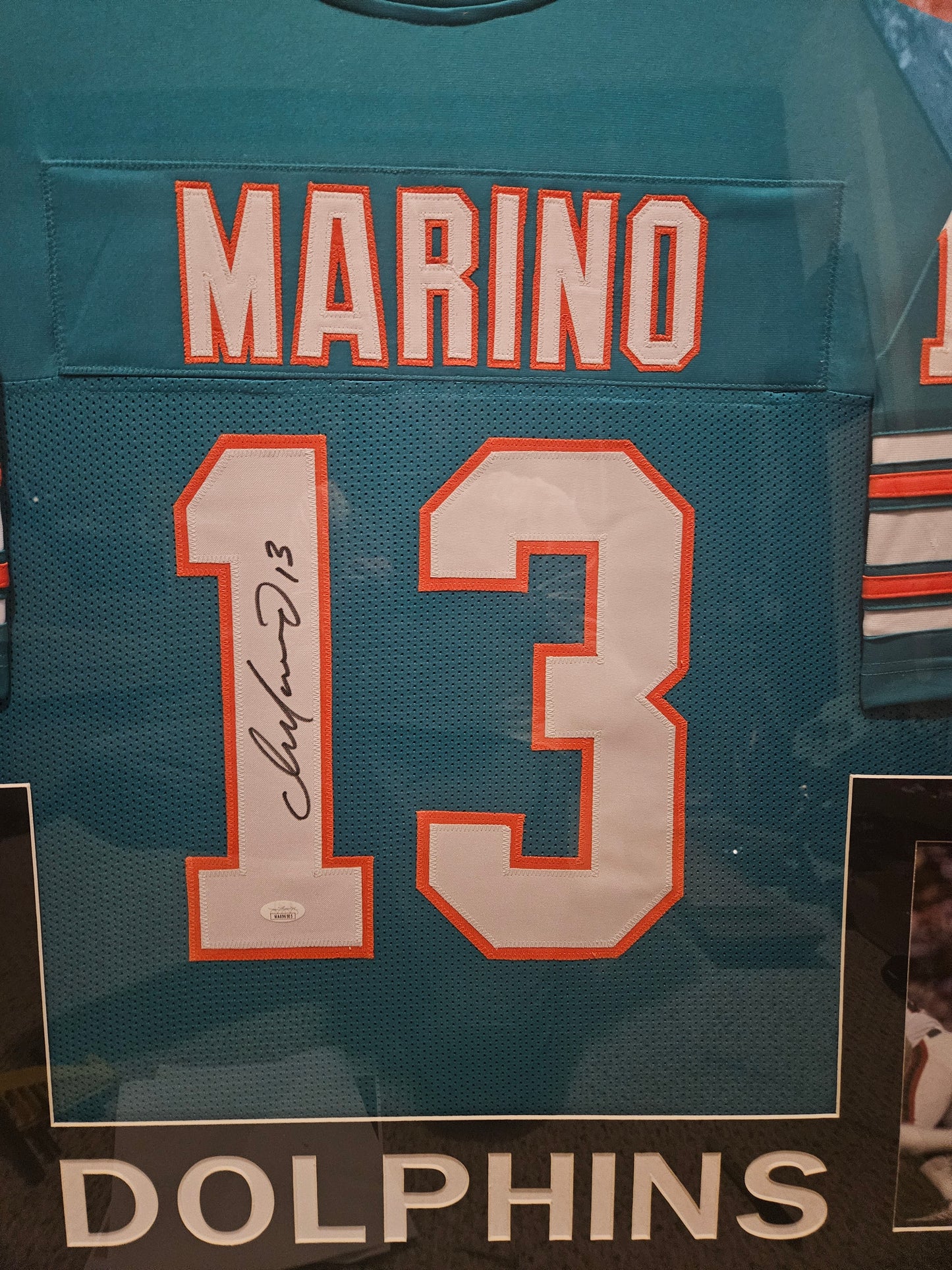 FRAMED DAN MARINO AUTOGRAPHED JERSEY