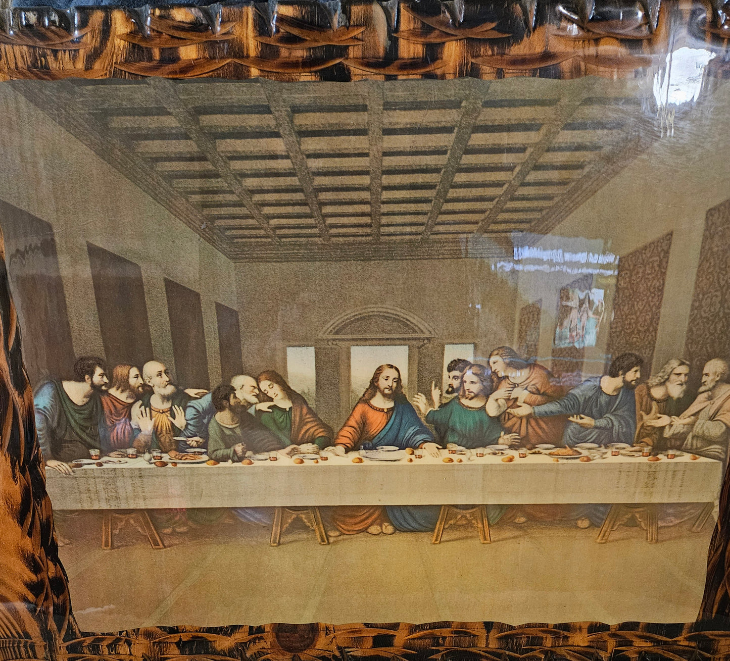 LARGE VINTAGE LAST SUPPER WALL ART