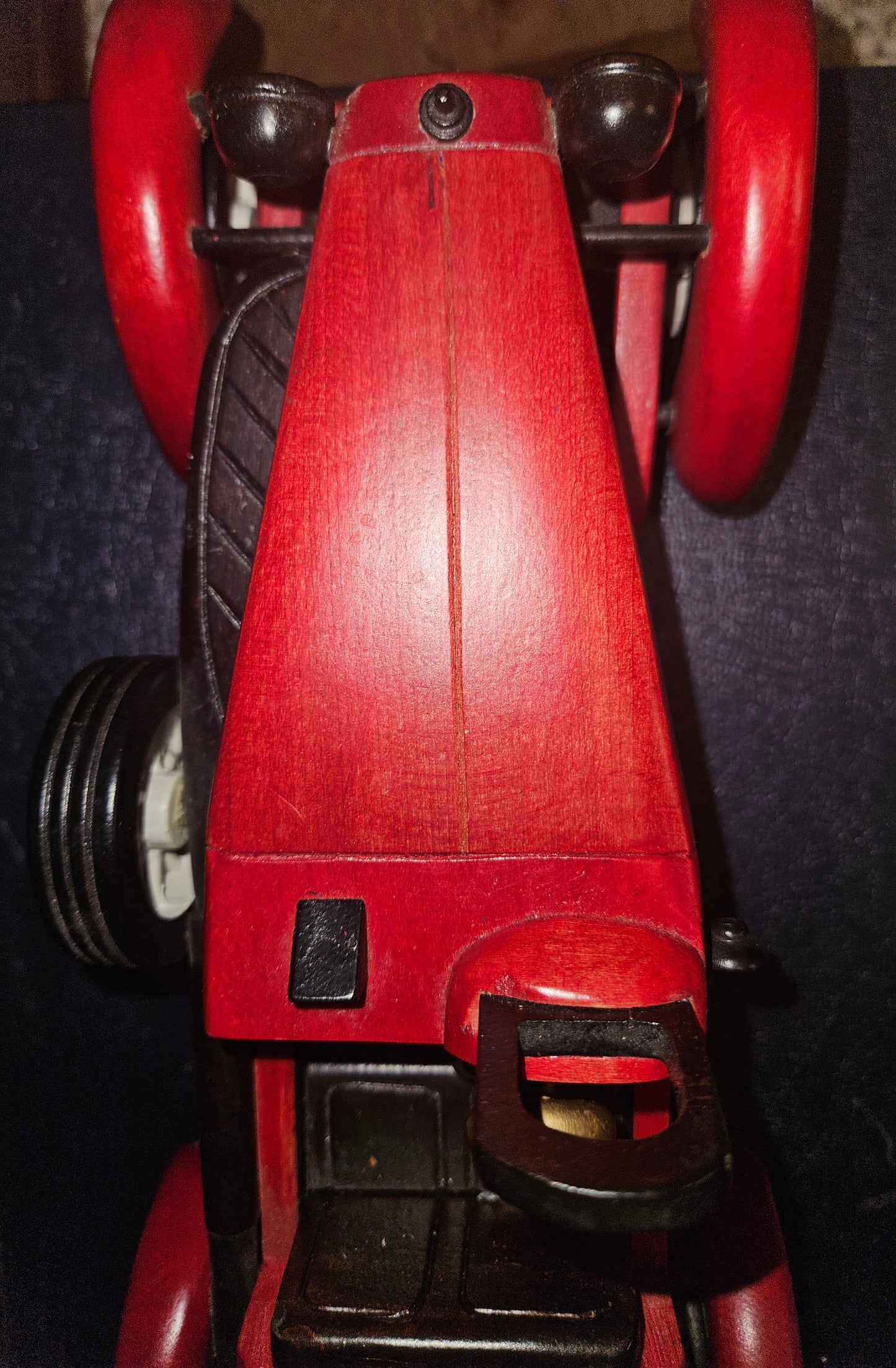 VINTAGE WOODEN TOY ROADSTER CAR