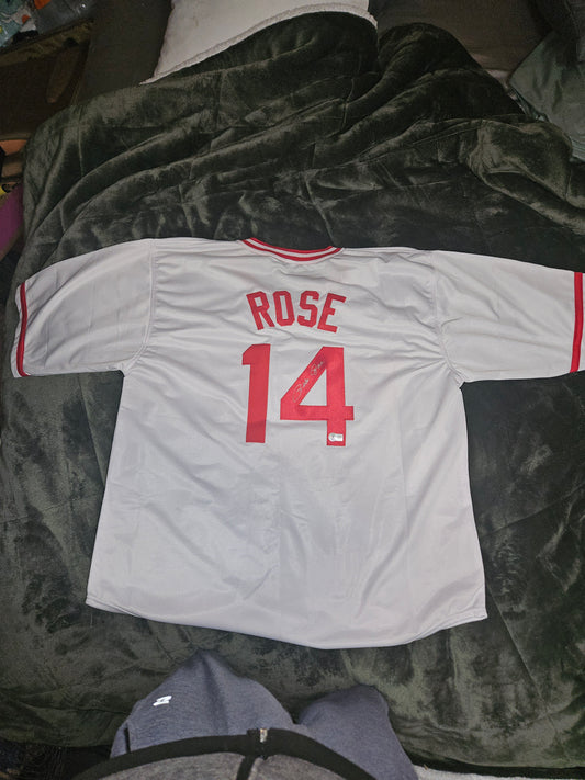 PETE ROSE AUTOGRAPHED JERSEY