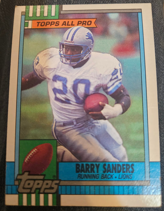 Barry Sanders 1990 Topps All Pro football card