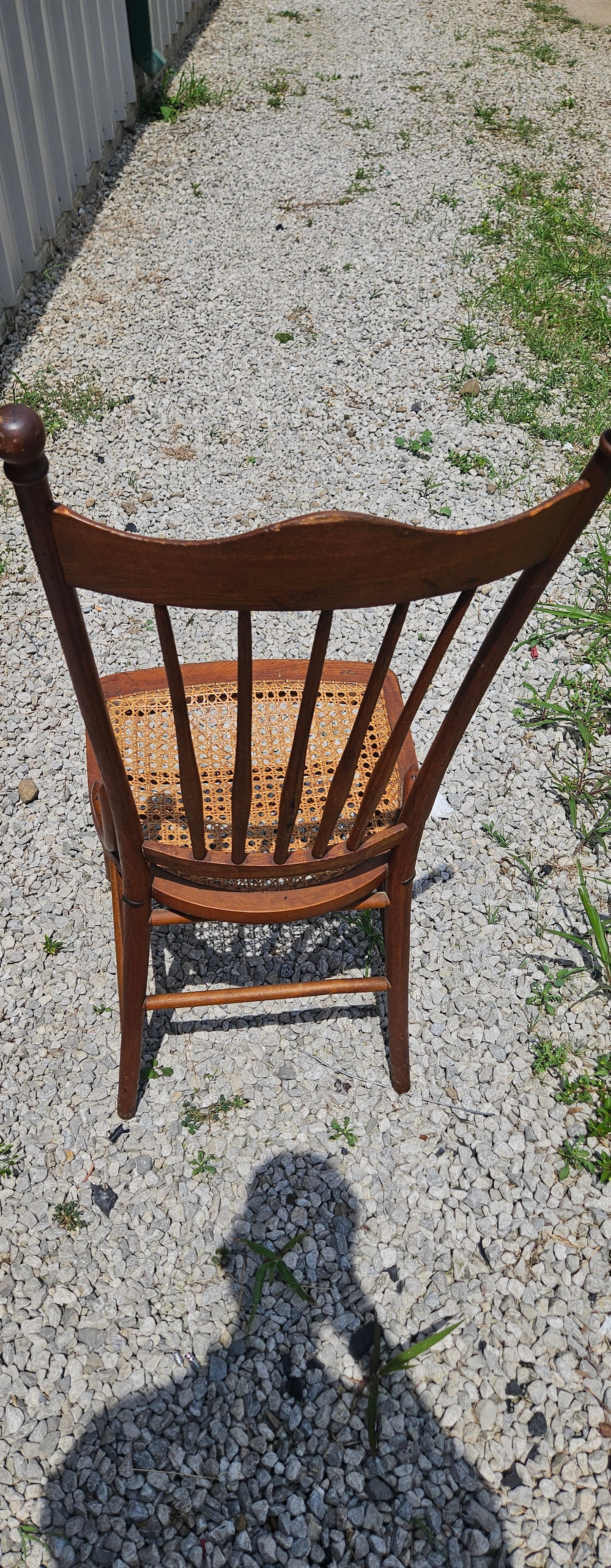 Antique wicker rocking chair