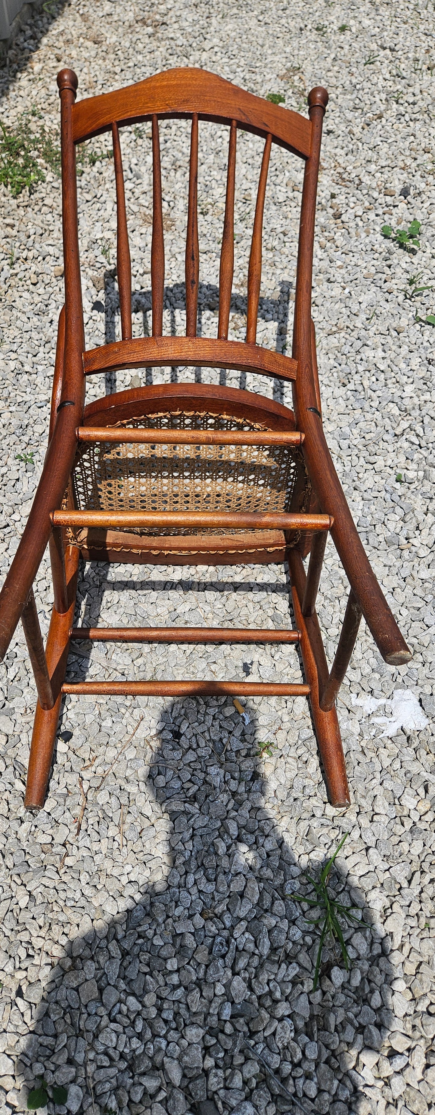 Antique wicker rocking chair