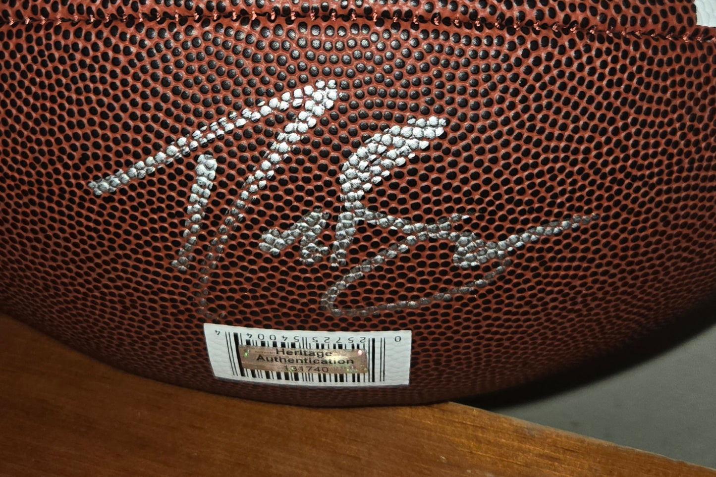 Autographed Drew Brees Football Certified by Heritage Authentication