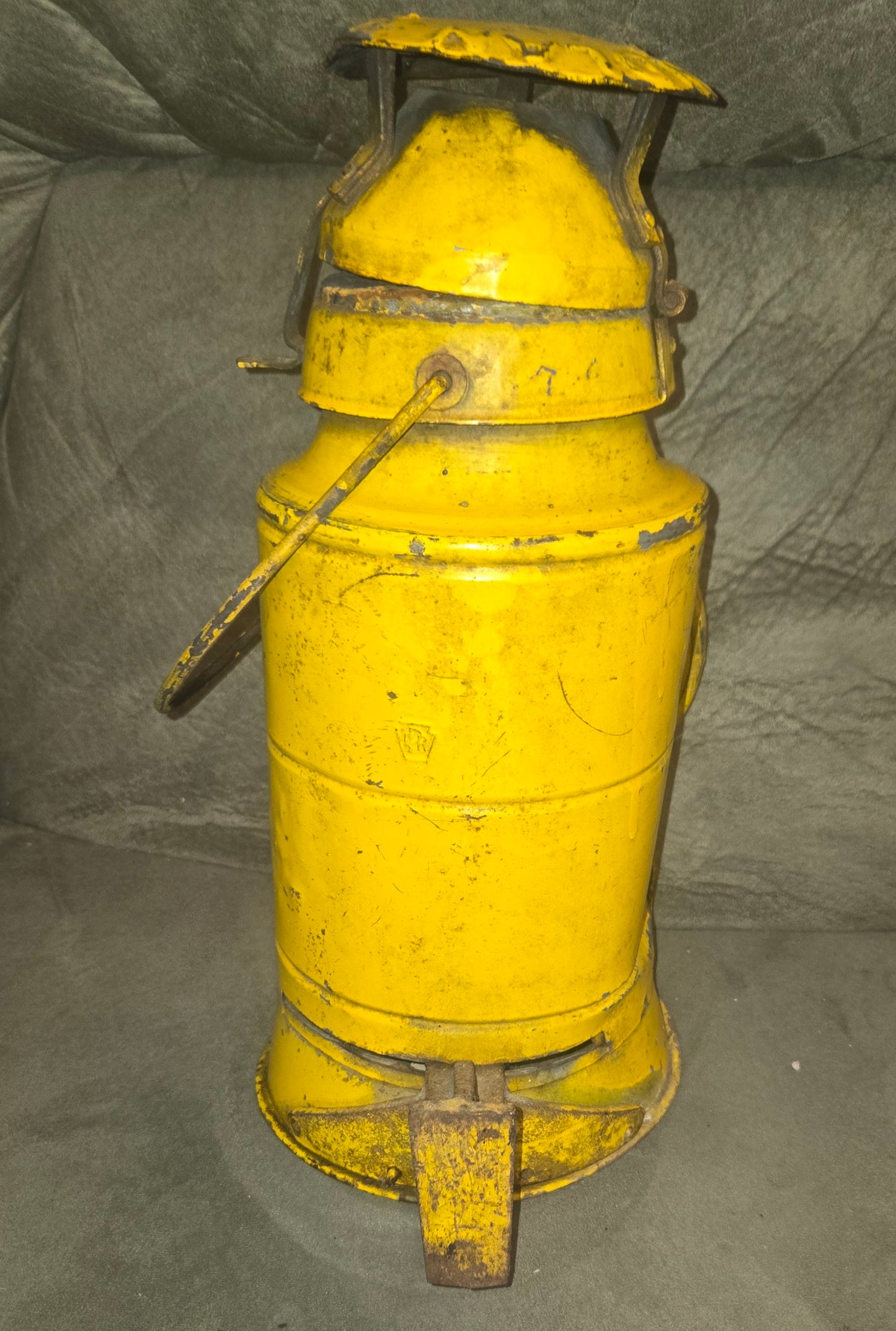 Handlan St. Louis antique Railroad Lantern Red Glass Lens Yellow rare