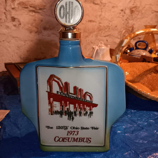 VINTAGE JIM BEAM DECANTER 1973 OHIO COMMEMORATIVE