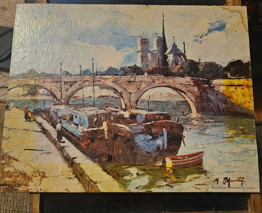 Canal Scene By M. Martin