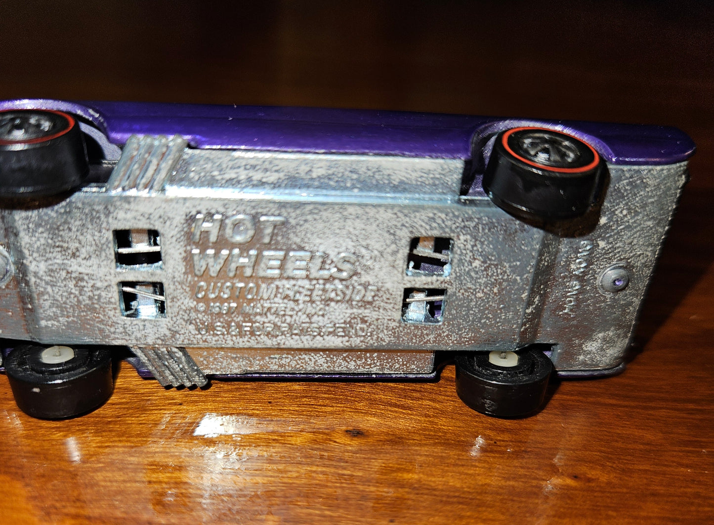 VINTAGE 1967 REDLINE HOT WHEEL CUSTOM FLEETSIDE PURPLE