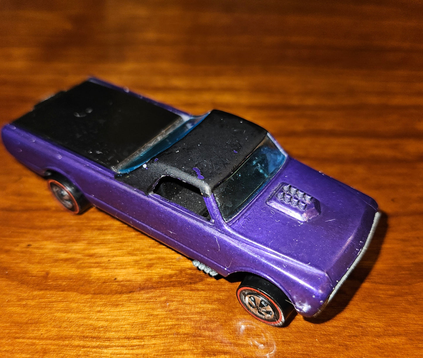 VINTAGE 1967 REDLINE HOT WHEEL CUSTOM FLEETSIDE PURPLE