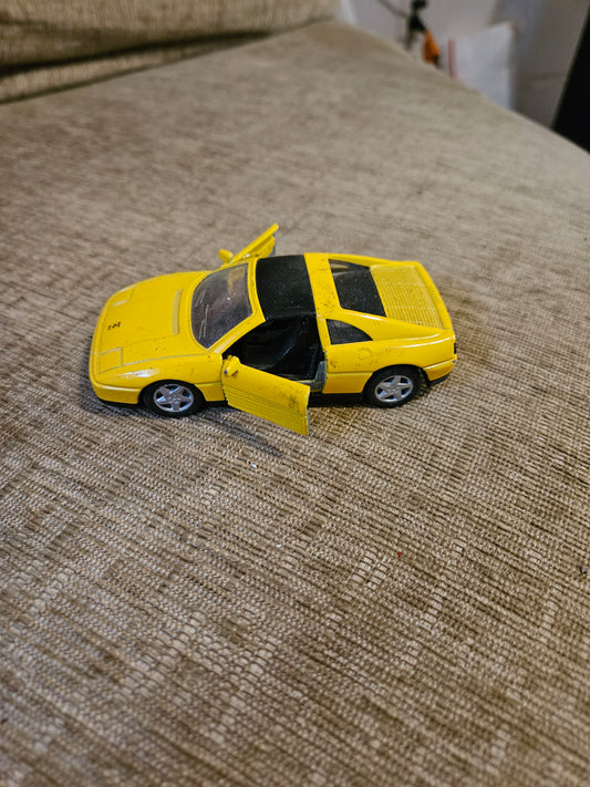 MAISTO FERRARI 348 TS  1:38 Scale Yellow Diecast toy Car